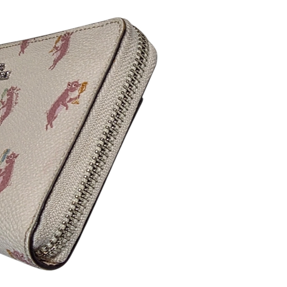 Authentic Coach Party Pig Print Accordion Wallet - Picture 13 of 16